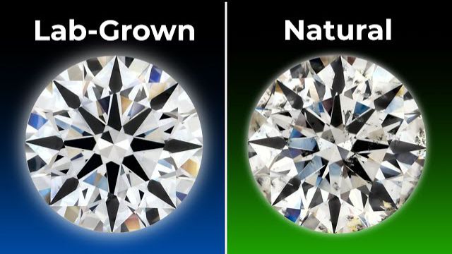 Lab-grown diamond held by tweezers